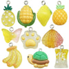 Pendant Plastic Resin Fruit Food Style Dripping Oil Pine Pineapple Banana Shape Diy Accessories