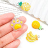Pendant Plastic Resin Fruit Food Style Dripping Oil Pine Pineapple Banana Shape Diy Accessories