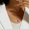 Pendant S925 Silver Cultivating Emerald Geometric Retro Set With Diamonds