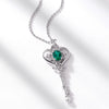 Pendant Silver Geometric Style Set With Diamonds