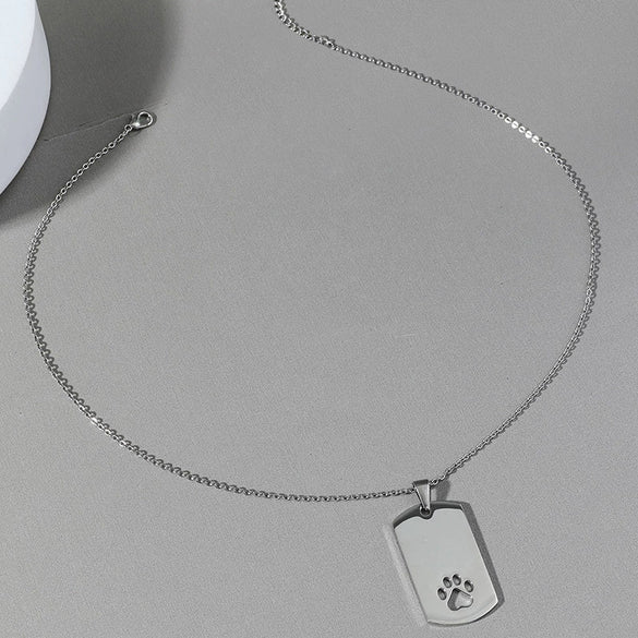 Pendant Stainless Steel Animals Zodiac Hollow Cat Claw Ochain Electroplating Men's