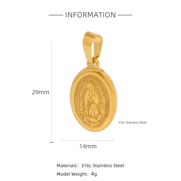 Pendant Stainless Steel Cross Heart Cut Out Crown Roman Numerals Electroplating Miniature