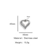 Pendant Stainless Steel Polished Heart Shape Electroplated