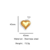 Pendant Stainless Steel Polished Heart Shape Electroplated