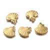 Pendant Stainless Steel Shell Fish Natural Style Electroplated