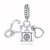 Pendant 925 Sterling Silver Headphone Stethoscope Dripping Oil Original Design