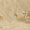 Pendant Titanium Steel Dropshaped Geometric Diamond Zircon Inlaid Electroplated