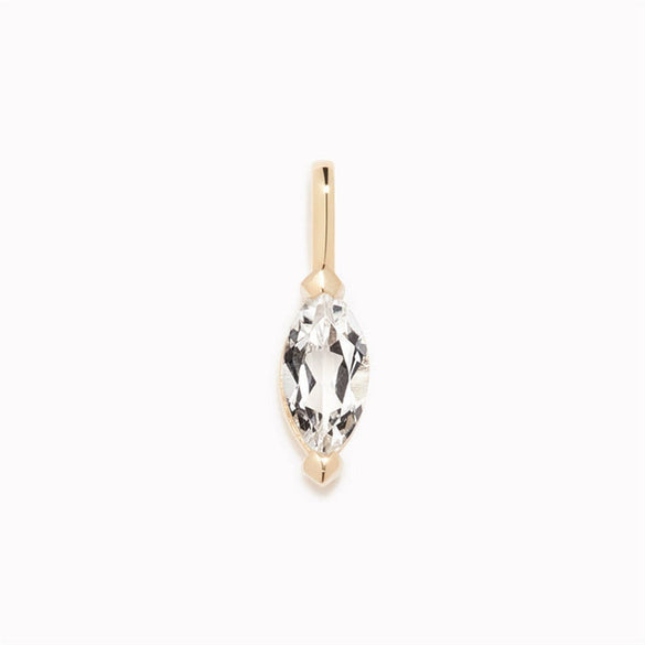 Pendant Titanium Steel Dropshaped Geometric Diamond Zircon Inlaid Electroplated