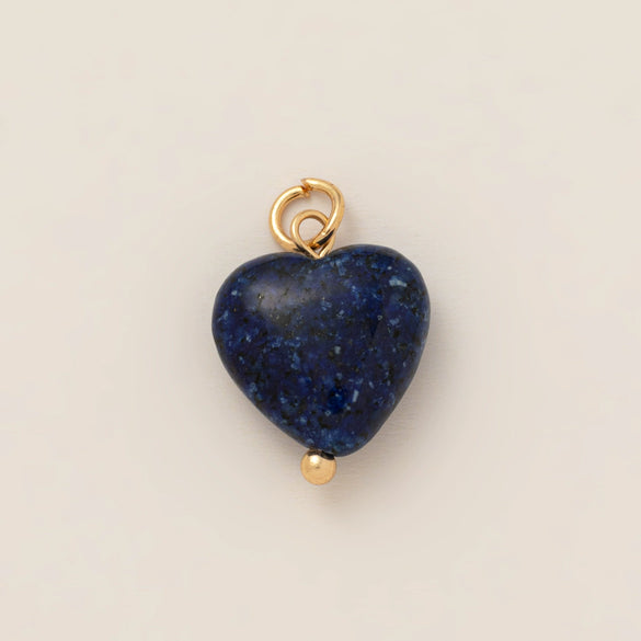 Pendant Titanium Steel Heart Shape Mixed Gemstone Inlay Furnace Vacuum Plating For Women