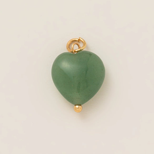 Pendant Titanium Steel Heart Shape Mixed Gemstone Inlay Furnace Vacuum Plating For Women