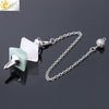 Pendulum Jewelry Natural Stone And Copper Accessories Inverted Pyramid Cone Electroplated