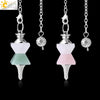 Pendulum Jewelry Natural Stone And Copper Accessories Inverted Pyramid Cone Electroplated
