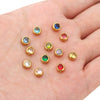 Perforated Beads Stainless Steel Electroplated Cat Eye Beads With Love Pattern
