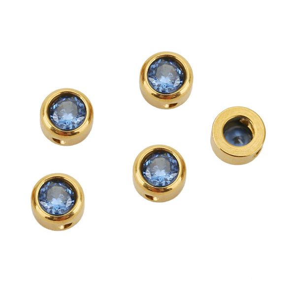 Perforated Beads Stainless Steel Electroplated Cat Eye Beads With Love Pattern