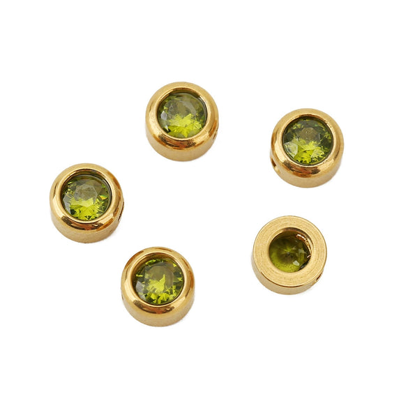 Perforated Beads Stainless Steel Electroplated Cat Eye Beads With Love Pattern