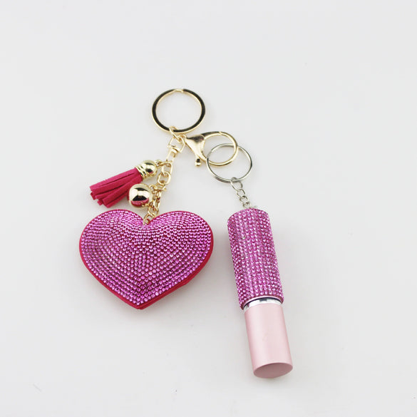 Perfume Bottle Keychain Love Diamond