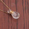 Perfume Bottle Pendant Necklace Semiprecious Stone Green Aventurine Crystal Flameshaped Alloy Liuli Geometric Polishing Unisex