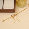 Personality Bow Stainless Steel Jewelry With Electroplating Treatment And Snake Chain For Women