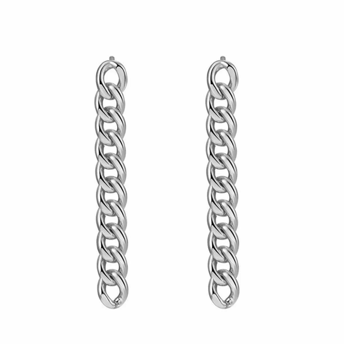 Personality Chain Earrings Minimalist Metal Wild Temperament Earrings