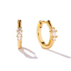 Personality Circle-Shaped Ear Buckle Inlaid Zircon Ear Hoop Earrings