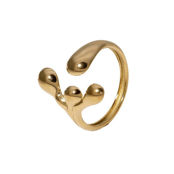Personality Design Electroplated Stainless Steel Ring For Women