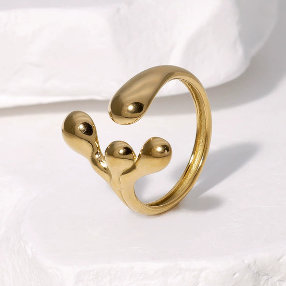 Personality Design Electroplated Stainless Steel Ring For Women