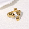 Personality Design Electroplated Stainless Steel Ring For Women