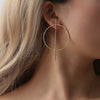 Personality Exaggerated Big Circle Geometric Earrings Nightclub Fashion Trendy Simple Style Elegant Allmatch Popular Earrings