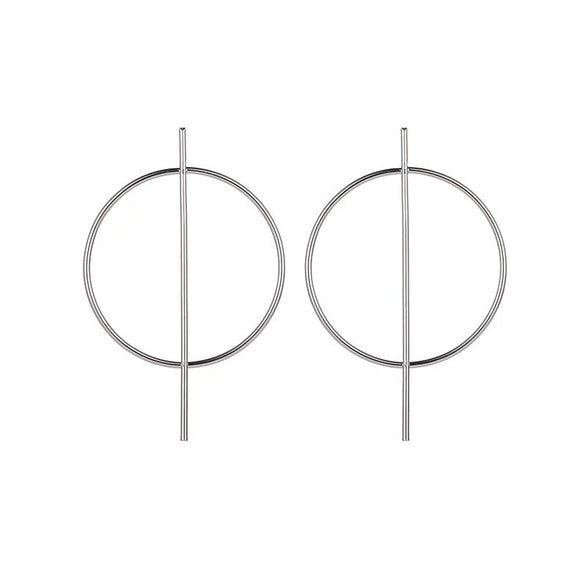 Personality Exaggerated Big Circle Geometric Earrings Nightclub Fashion Trendy Simple Style Elegant Allmatch Popular Earrings