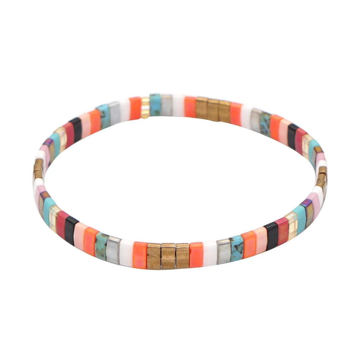 Fashion Square Seed Bead Knitting No Inlaid Women'S Bracelets