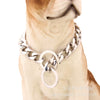 Pet Chain Collar Titanium Steel Sixsided Grinding Chain Polished Vacuum Plating Pit Bull Style