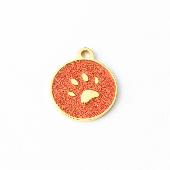 Pet Claw Tag Stainless Steel Pendant Jewelry Material With Oil Dripping Design And Electroplating Treatment