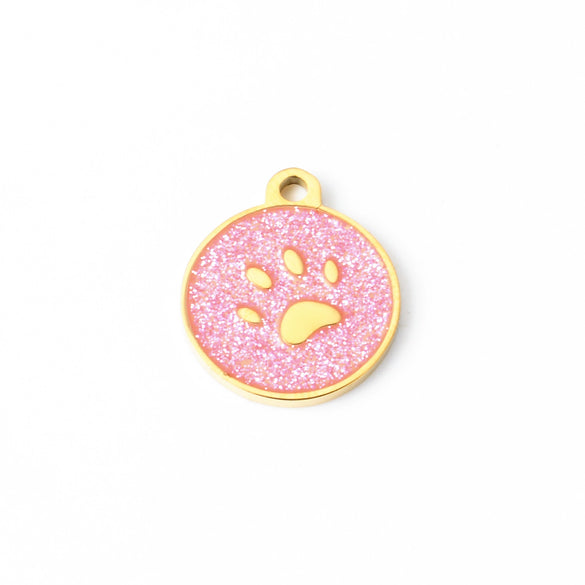 Pet Claw Tag Stainless Steel Pendant Jewelry Material With Oil Dripping Design And Electroplating Treatment