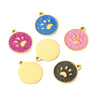 Pet Claw Tag Stainless Steel Pendant Jewelry Material With Oil Dripping Design And Electroplating Treatment