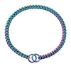 Pet Dog And Cat Chain Titanium Steel Cuban Chain With Encrypted Chain And Polished Vacuum Plating