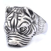 Pet Dog Ring Stainless Steel Punk Style With Letters Numbers Text And Animal Design And Oil Applied