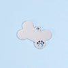 Pet Jewelry Accessories Stainless Steel Fine Polished Dog Bone Hollow Paw Pendant With Electroplating And Smooth Pattern