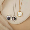 Pet Photo Album Necklace Titanium Steel Geometric Electroplating For Women
