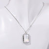 Pet Photo Album Necklace Titanium Steel Geometric Electroplating For Women
