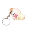 Pet Plush Keychain Mink Hair Basket Pendant For Women's Bags And Cars