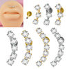 Piercing Ear Bone Nails Stainless Steel Geometric Simple Style Electroplated