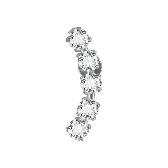 Piercing Ear Bone Nails Stainless Steel Geometric Simple Style Electroplated