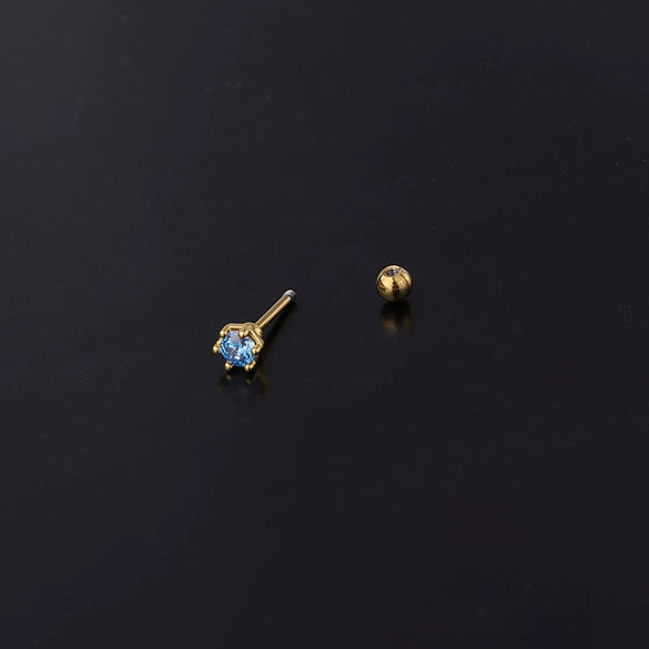 Piercing Ear Nail Stainless Steel Geometric Natural Style Electroplated Fashion Jewelry