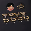 Piercing Earrings Stainless Steel Thin Rod Screw Ball The Crown Electroplated