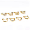 Piercing Earrings Stainless Steel Thin Rod Screw Ball The Crown Electroplated