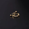 Piercing Earrings Stainless Steel Thin Rod Screw Ball The Crown Electroplated