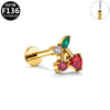 Piercing Earrings Titanium Alloy Geometric Electroplating Unisex