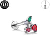 Piercing Earrings Titanium Alloy Geometric Electroplating Unisex