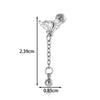 Piercing Earrings Titanium Steel Geometric Electroplated For Women