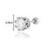 Piercing Earrings Titanium Steel Geometric Electroplated For Women